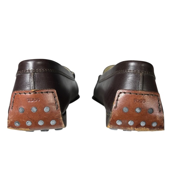 Tod’s Brown Leather Driving Loafers Gommino Women’s EU 39 US 9 - Picture 9 of 16